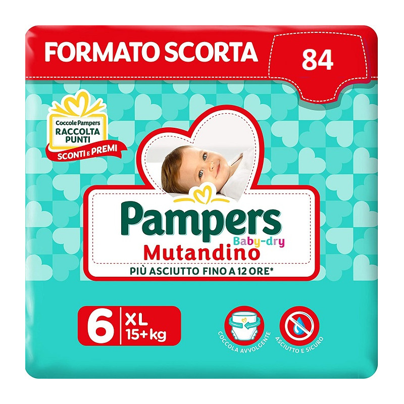Pampers Baby Dry Mutandino Taglia 6 Misura Offerta 84 Pannolini