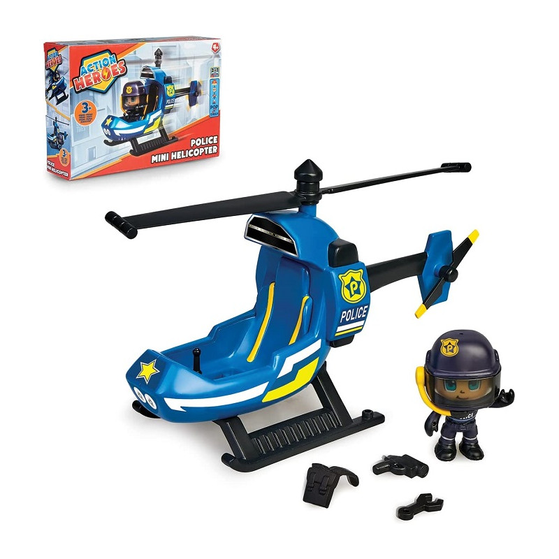 Pinypon Action- Police Mini Helicopter Playset