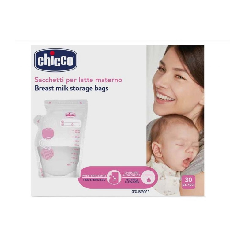 Chicco Sacchetti per Conservare Latte Materno Confezione da 30 pz