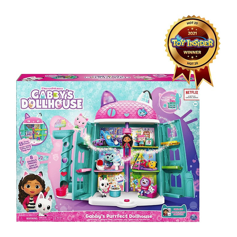Spin Master Gabby's Dollhouse, Playset casa delle bambole di Gabby, set con luci e suoni