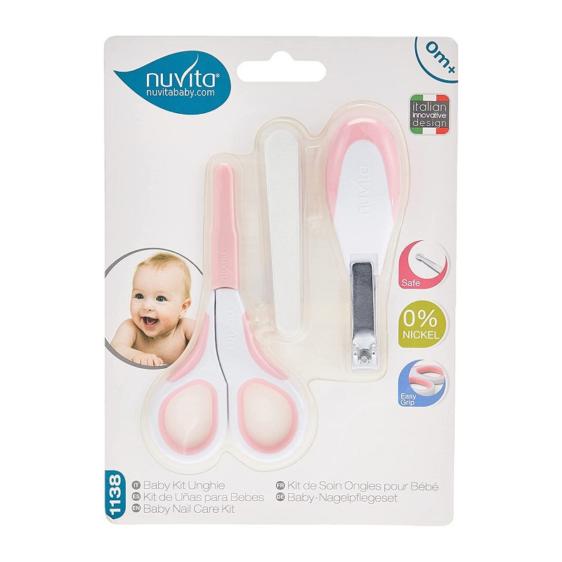 Nuvita Baby Kit Igiene Bambino Unghie Colore Rosa