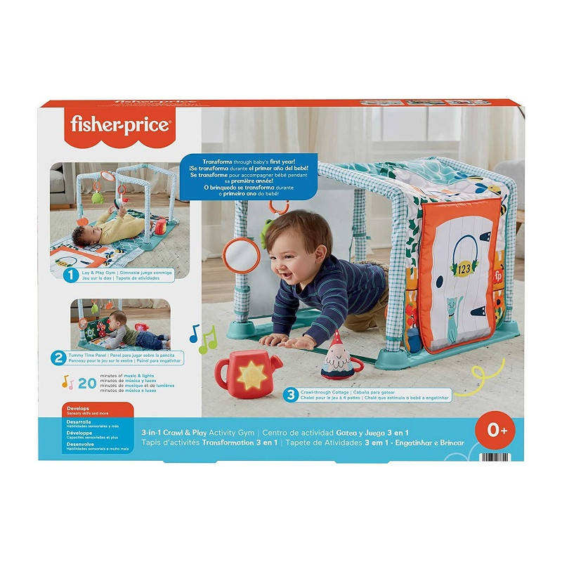 Fisher-Price - Home Sweet Home Cresci con Me 3-in-1, Tappetino Gioco