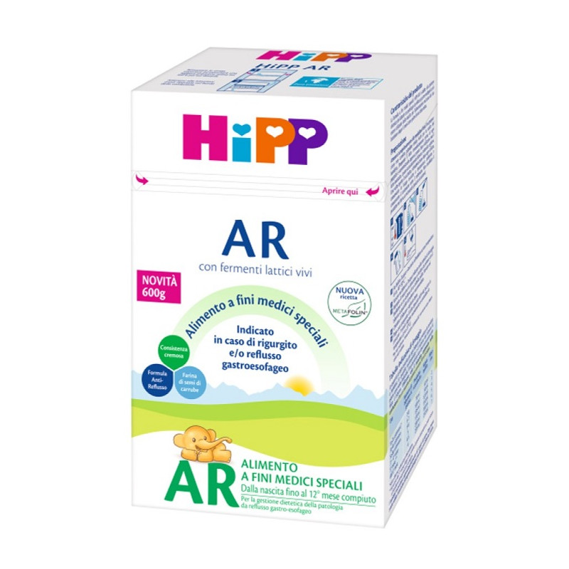 Hipp AR Latte in Polvere Anti Reflusso Con Metafolina Confezione da 600gr