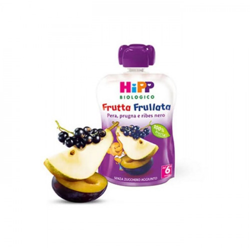 Hipp Frutta Frullata Pera Prugna e Ribes Nero Offerta da 3 confezioni da 90gr