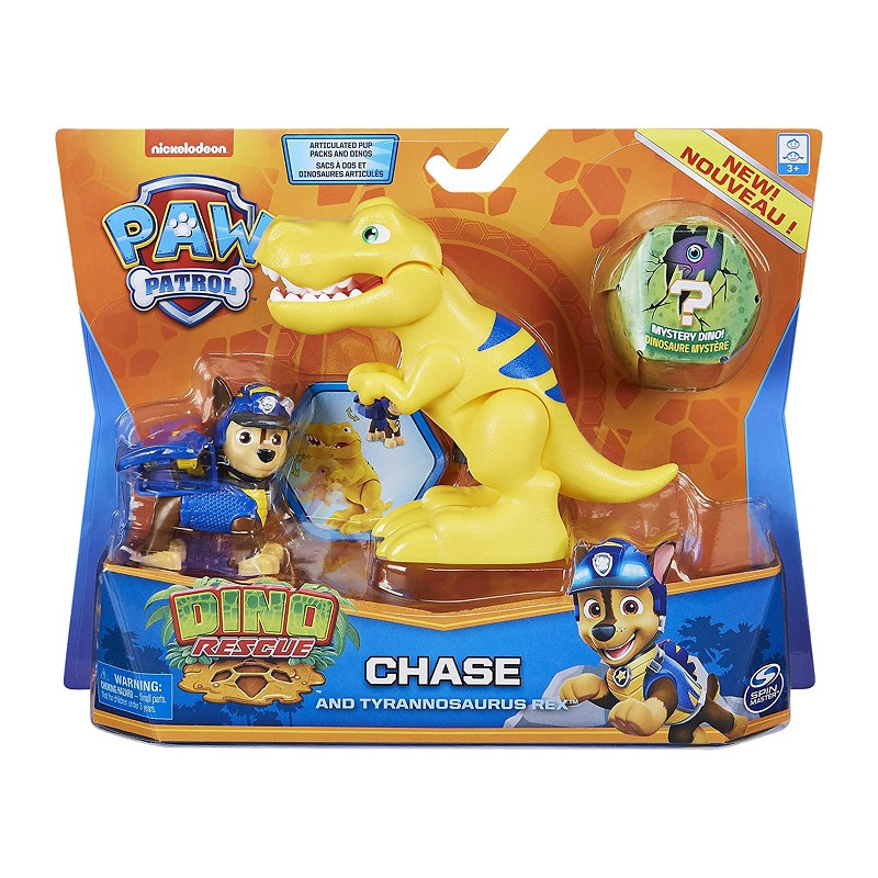 PAW Patrol, Dino Rescue Chase and Dinosaur Action Figure Set