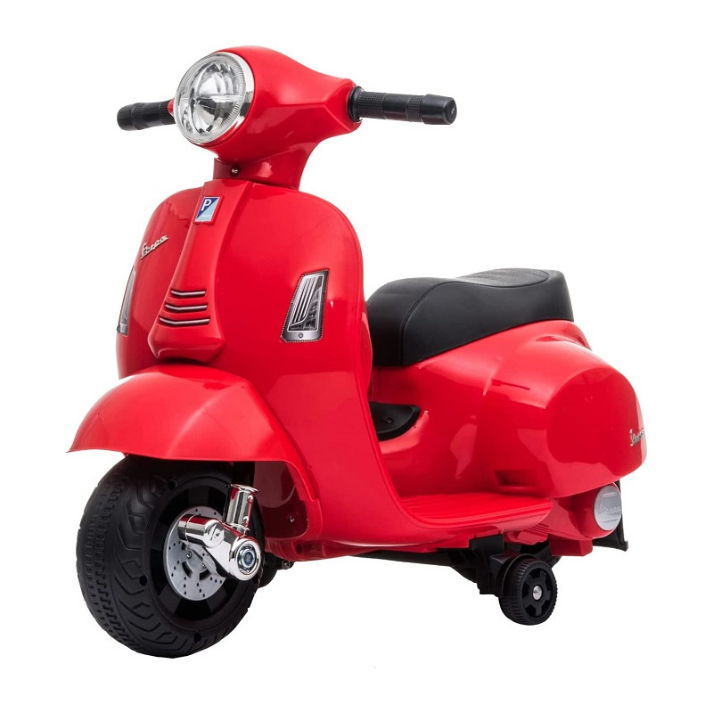 Globo Vespa GTS Moto elettrica per Bambini, cavalcabile, Colore Rosso