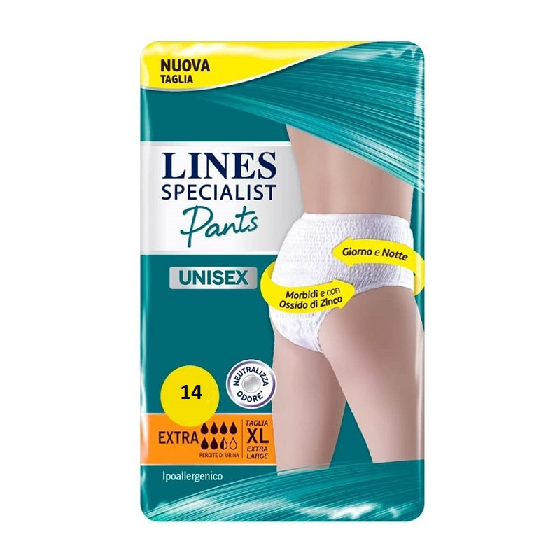 Lines Specialist Pants Extra Mutandina Unisex Taglia XL Offerta 2 Confezioni da 7pz (2x7)