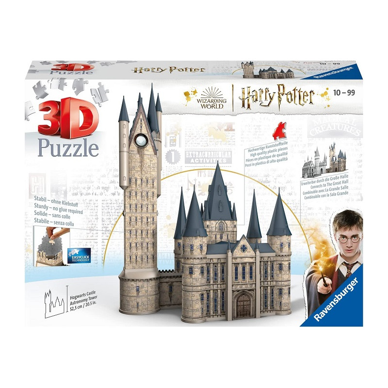 Ravensburger 3D Puzzle Torre di Astronomia di Hogwarts Harry Potter, 540 Pezzi