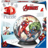 Ravensburger 3D Puzzle Avengers, Puzzle Ball, 72 Pezzi