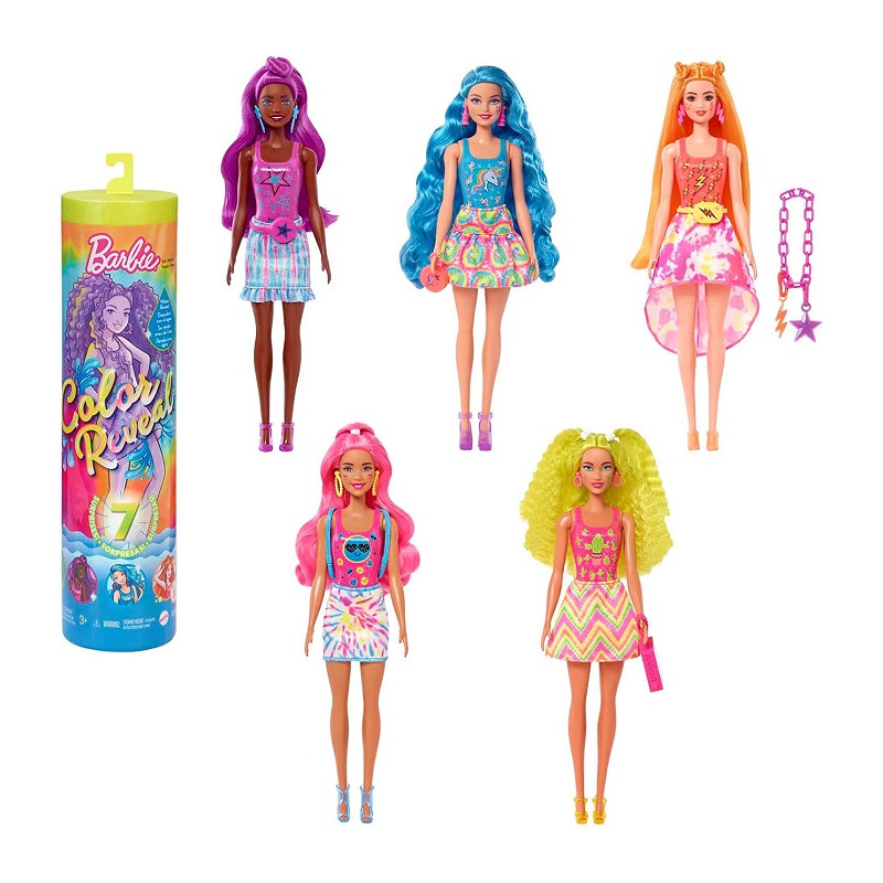 Mattel Barbie Color Reveal Serie Fluo Tie-Dye