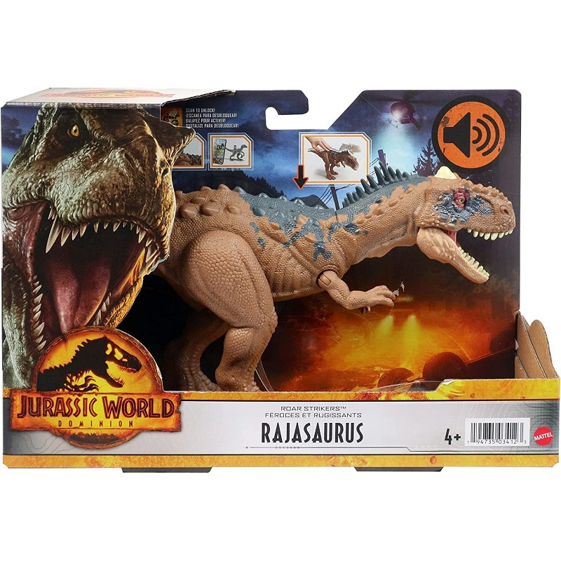 Mattel Jurassic World Rajasaurus Dinosauro con Suoni