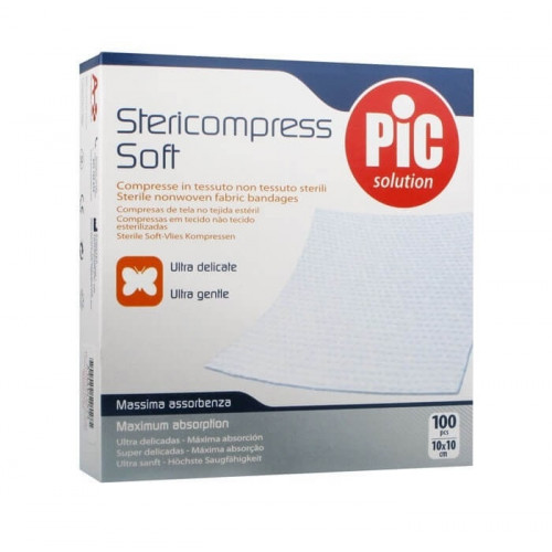 Pic Stericompress Soft Garza Compressa In Tessuto Non Tessuto 10X10Cm 100 Pezzi