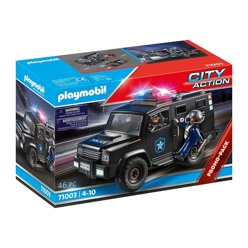 Playmobil City Action Camionetta della Polizia Furgone della polizia con luci