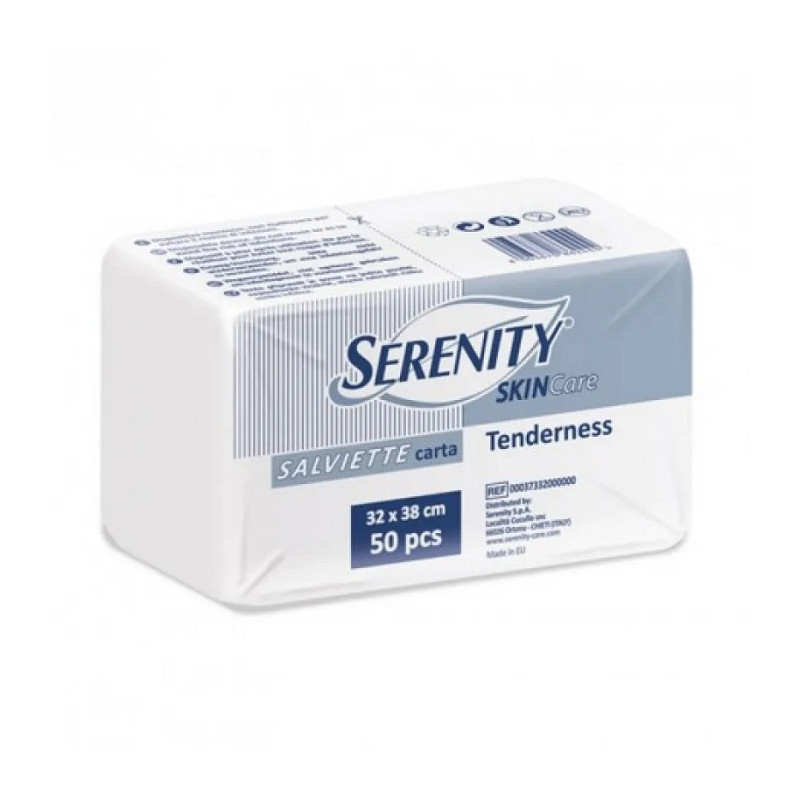Serenity Skincare Salviette di Carta Tenderness Dimensione 32x38cm Confezione da 50Pz