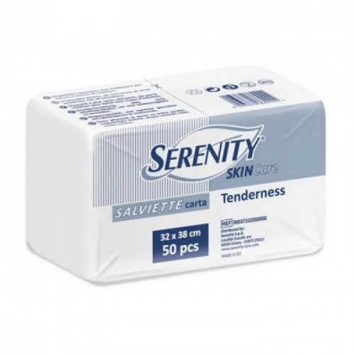 Serenity Skincare Salviette di Carta Tenderness Dimensione 32x38cm Confezione da 50Pz