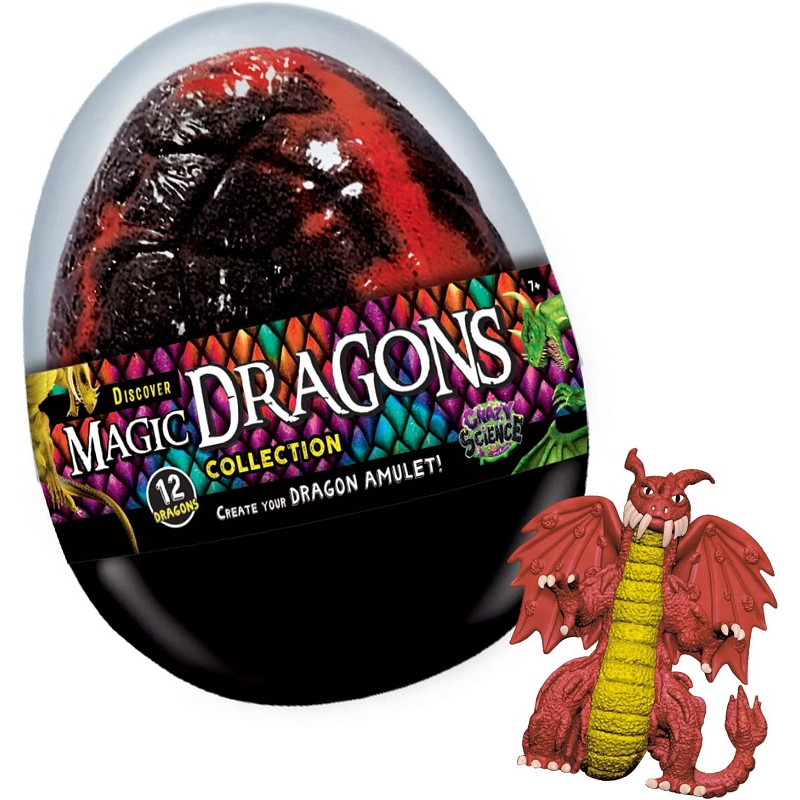 Lisciani Giochi- Crazy Science Magic Dragons Collection, Uovo, Drago da Collezione