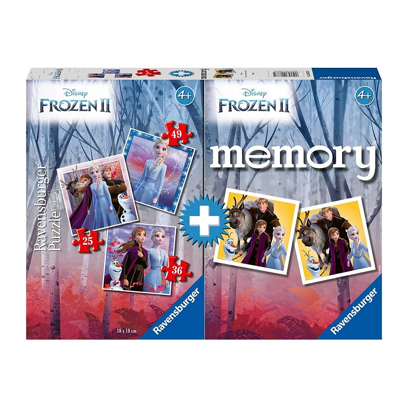 Ravensburger Multipack Memory e Puzzle Frozen Età Raccomandata 4+
