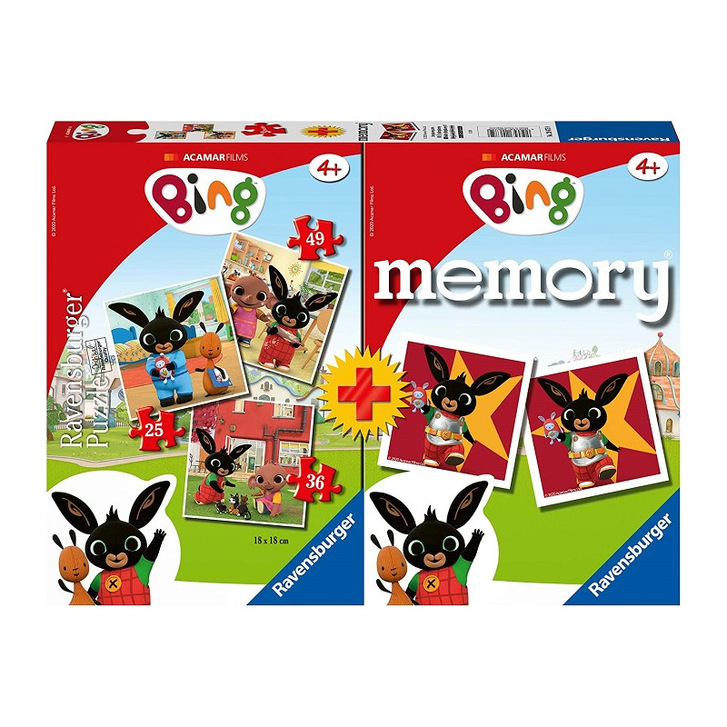 Ravensburger Multipack Memory e Puzzle Bing Gioco per Bambini Età Raccomandata 4+