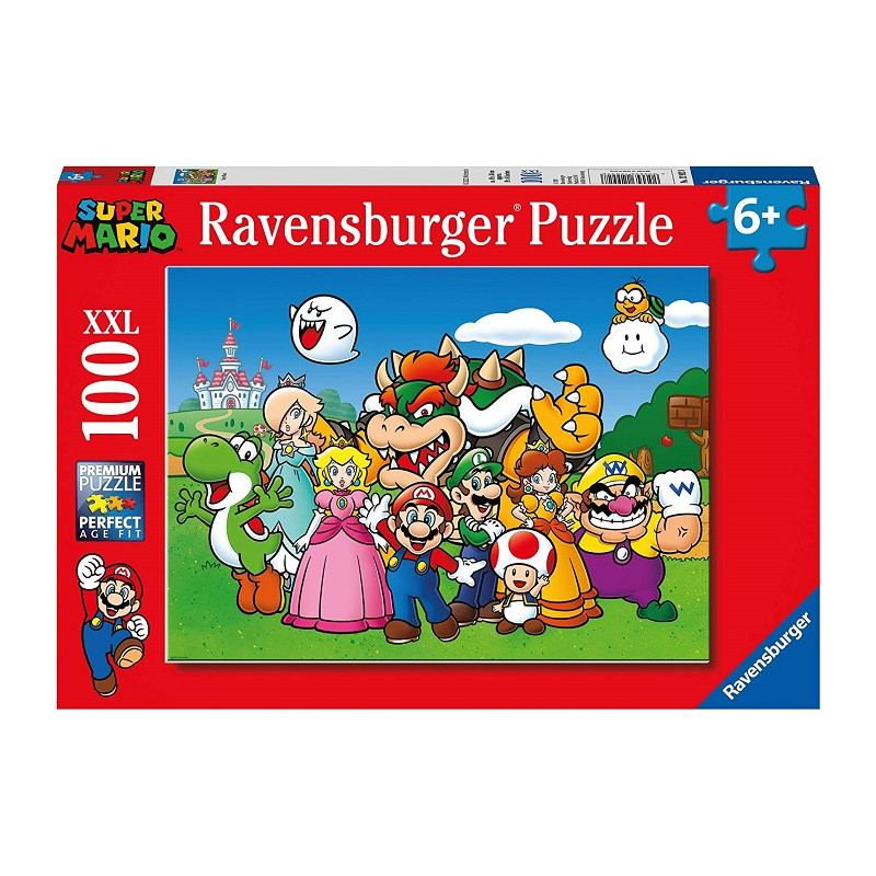 Ravensburger Puzzle Super Mario 100 Pezzi XXL per Bambini Età Raccomandata 6+