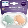 Philips Avent SCF091/03 Ciuccio Succhietto Ultra Soft senza BPA per Bambini da 0 a 6 mesi Colore Neu