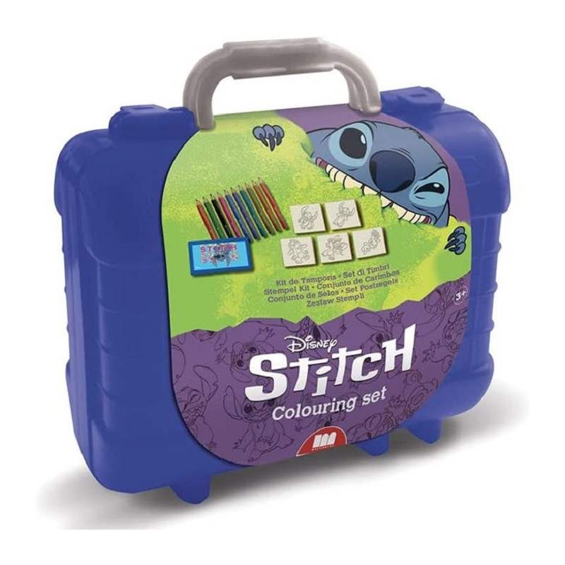Multiprint Valigetta Travel Set con timbri e pastelli Stitch