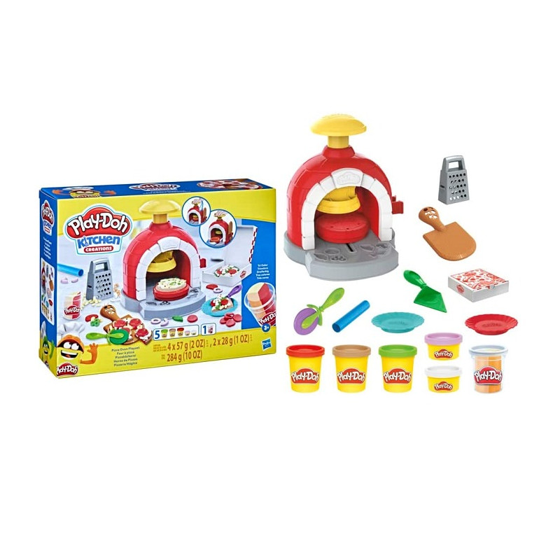Play-Doh Kitchen Creations La Pizzeria, playset con 6 vasetti