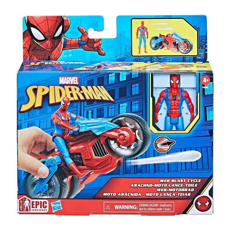 Hasbro Spiderman Veicolo con Personaggio 10 cm