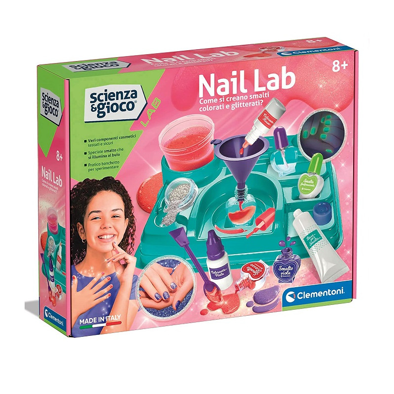 Clementoni Nail Lab-Esperimenti Scienza, Laboratorio Bambina