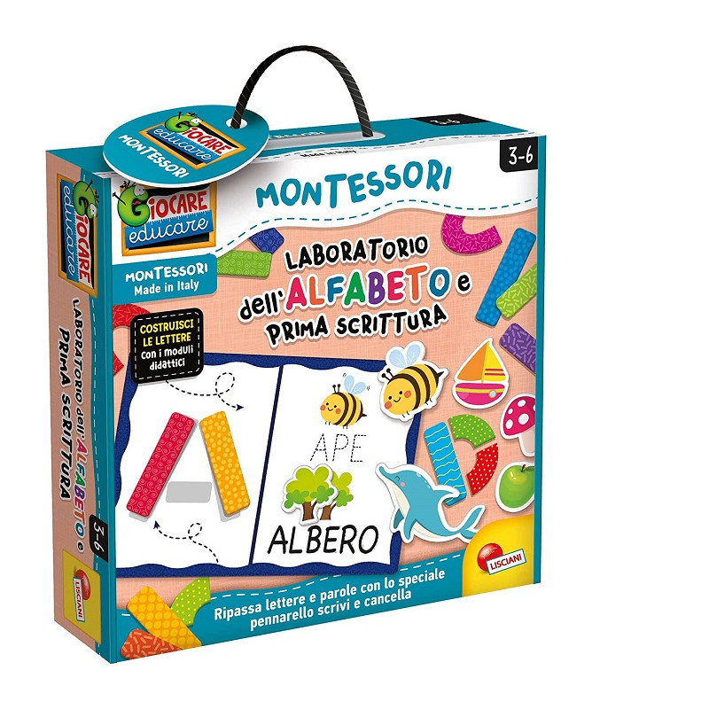 Lisciani giochi Montessori Laboratorio dell'Alfabeto e Prima Scritt
