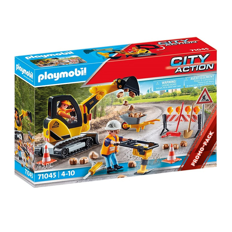 Playmobil 71045 City Action Cantiere Stradale