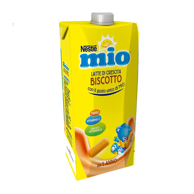 Nestlé Mio Latte Biscotto Latte Liquido per la Crescita da 1 Anno Offerta 6 Brik da 500 ml