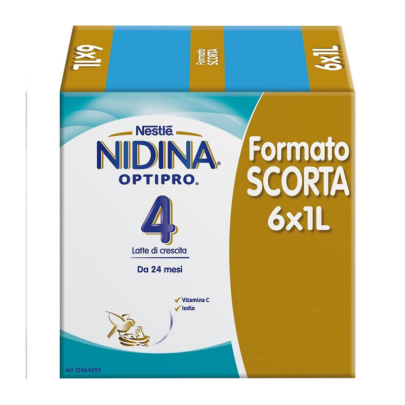 Nestle Nidina 4 Optipro Latte di crescita Liiquido 6 Brick da 1L