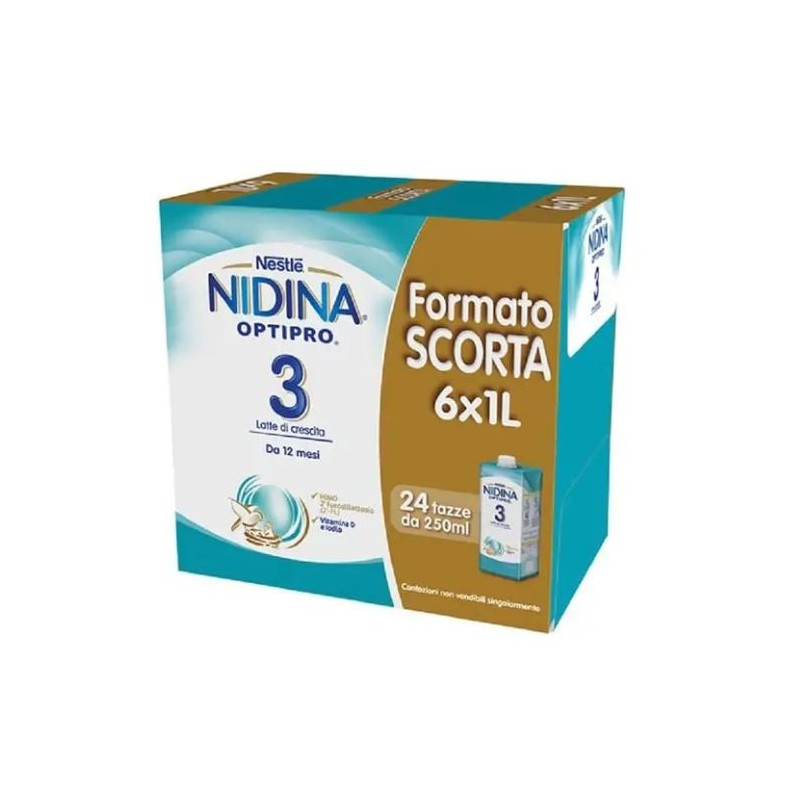 Nestlé Nidina Latte Optipro 3 Liquido 6 confezioni da 1 Litro NESTLE