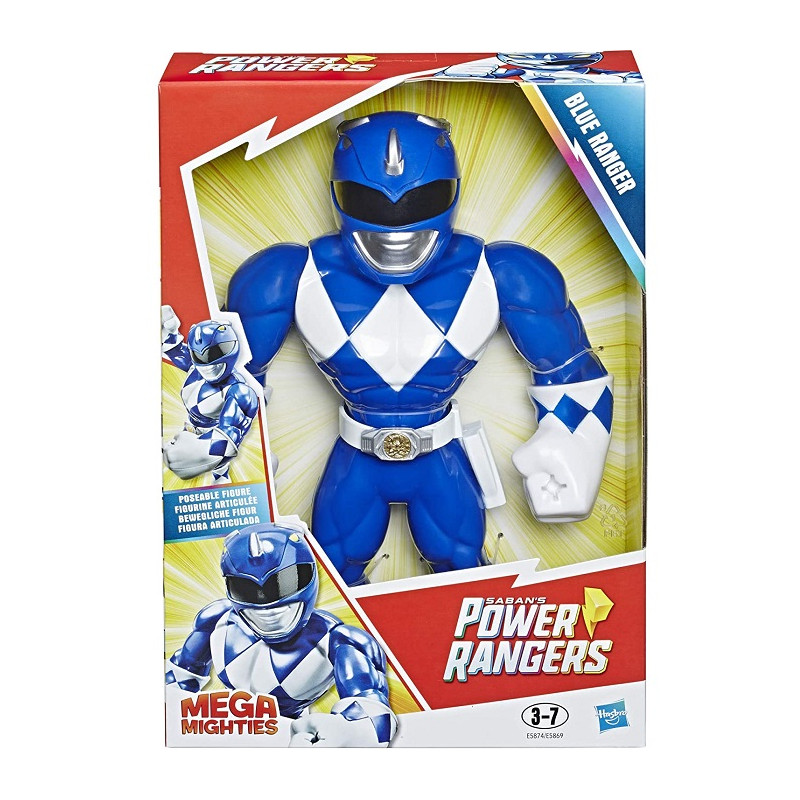 Hasbro Playskool Super Hero Mega Mighties Power Ranger Blu 25cm
