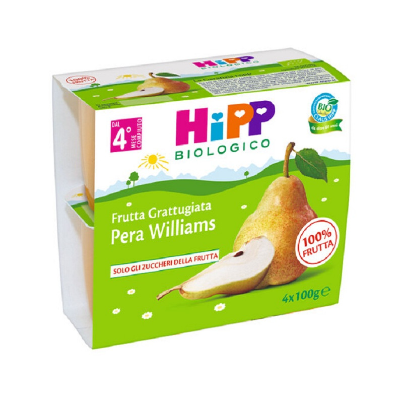 Hipp Frutta Grattuggiata Pera Williams 4 Vasetti da 100gr