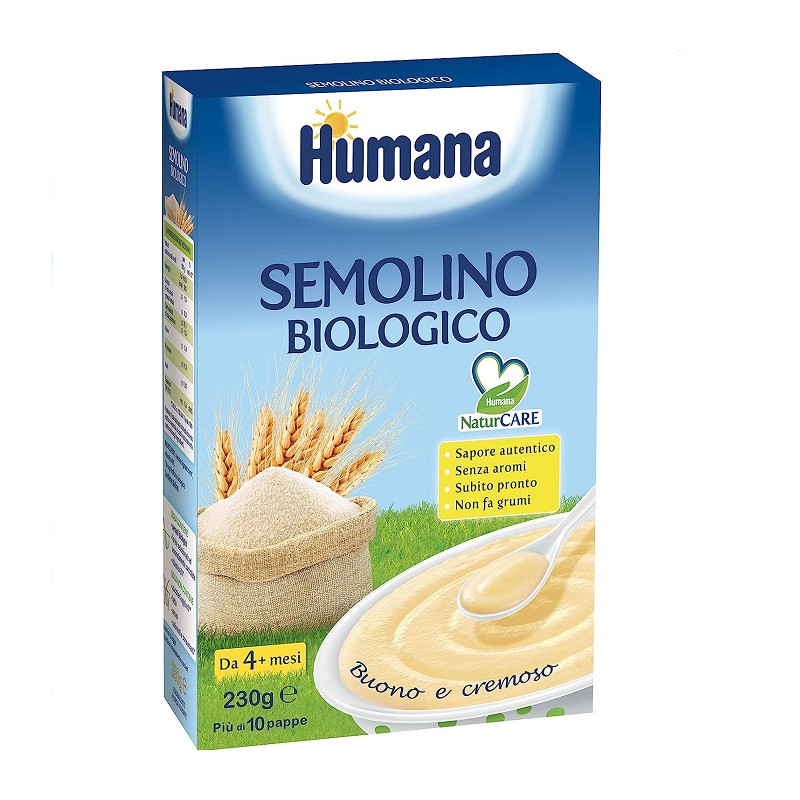 Humana Crema Semolino Biologico Offerta 3 Confezioni da 230gr