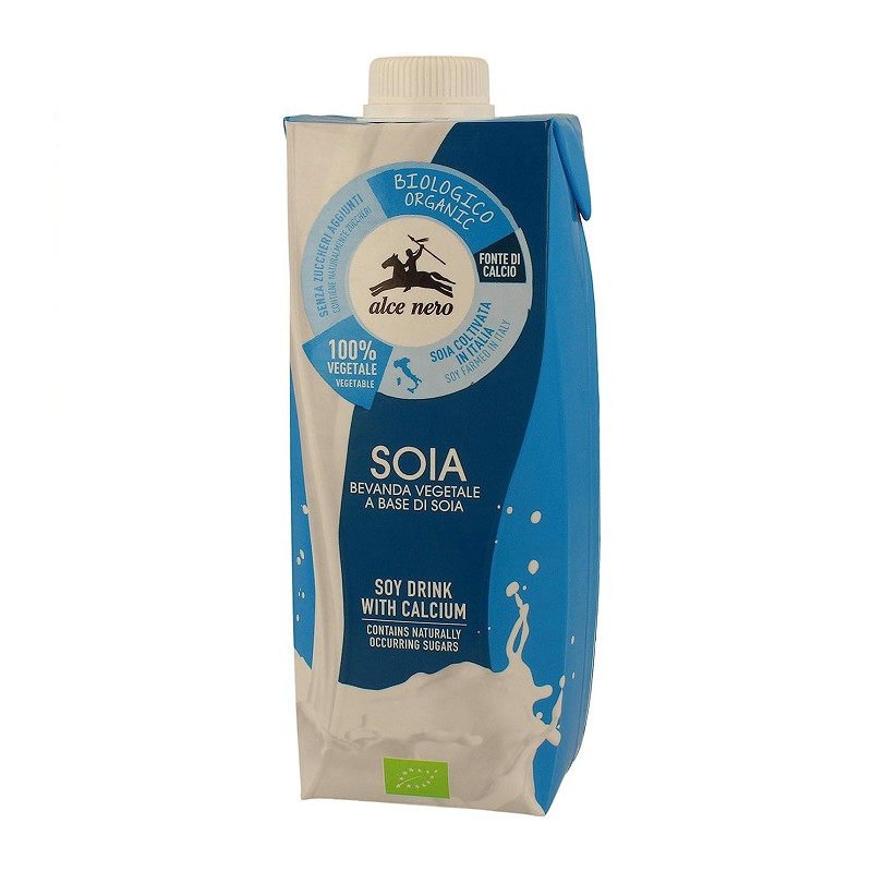 Alce Nero Latte Vegetale di Soia Biologica Offerta 3 Confezioni da 500gr
