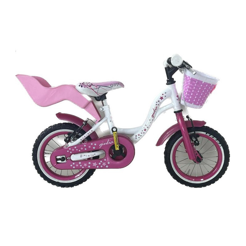 Masciaghi Bicicletta Bici Giulia Taglia 12 per Bambina 1 Velocità Colore Rosa Bianco