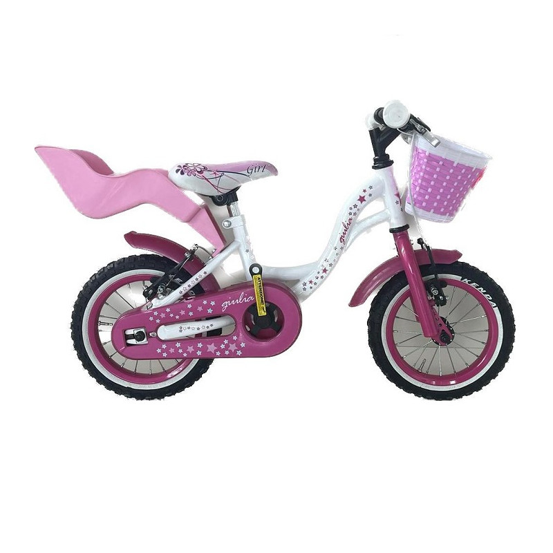 Masciaghi Bicicletta Bici Viky Taglia 12 Per Bambina 1 Velocità Bianco Rosa