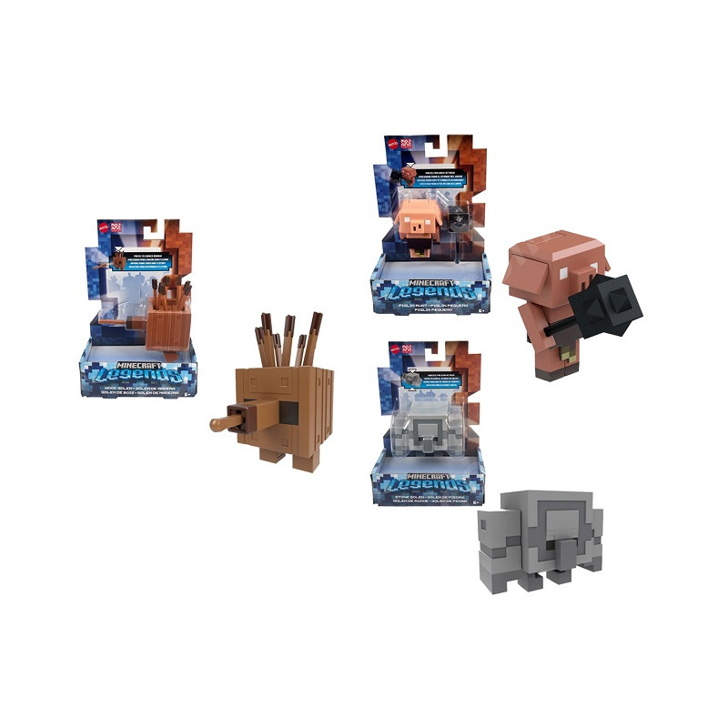 Mattel Mine Craft Badger Legends Personaggi Assortiti 8 cm