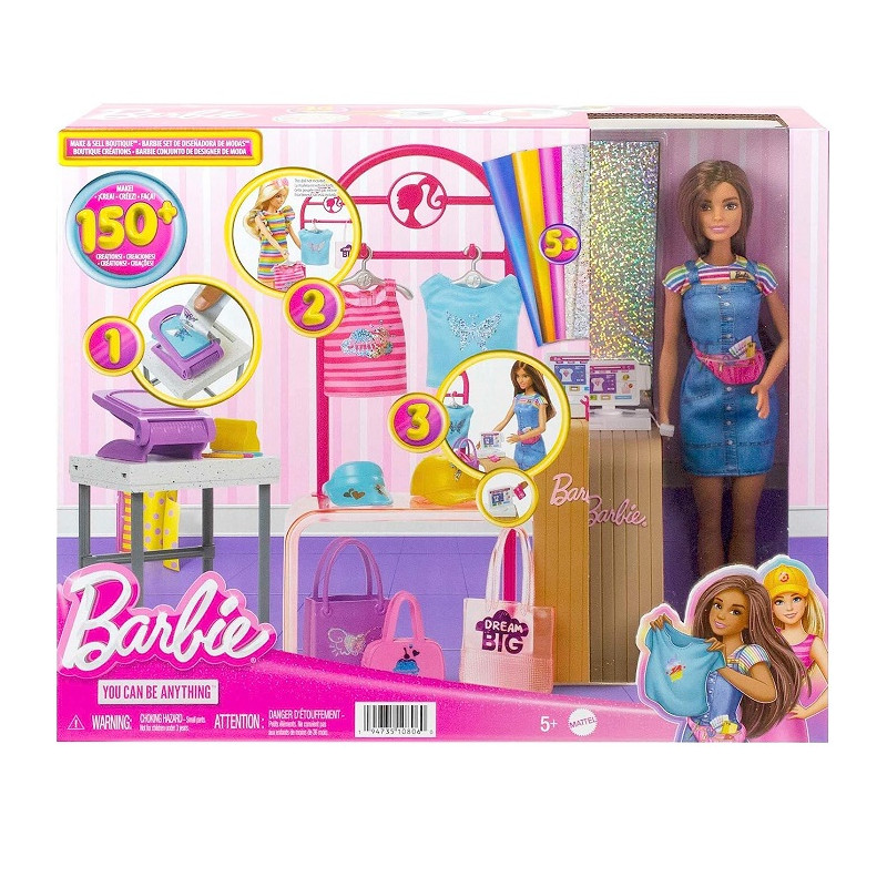 Mattel Barbie Make & Sell Boutique Playset con Accessori