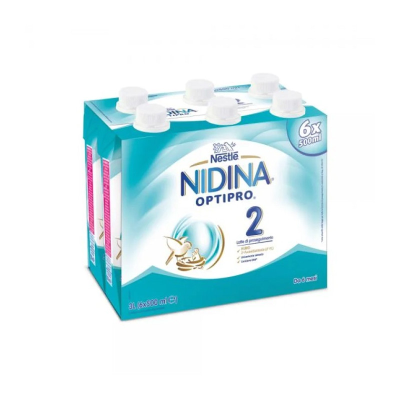Nestle' Nidina 2 Latte Liquido Offerta 6 Brick da 500ml NESTLE