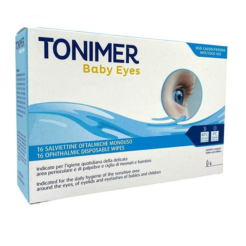 Tonimer Eyes Baby Salviettine Oftalmiche per Occhi Confezione da 16 pz