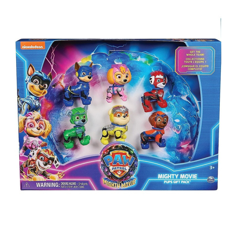 Spin Master Paw Patrol Mighty Movie Gift Pack Set 6 Personaggi