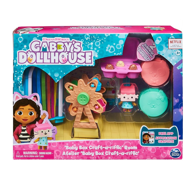 Spin Master Gabby's Dollhouse, Gabby La Stanza di Baby Scatola