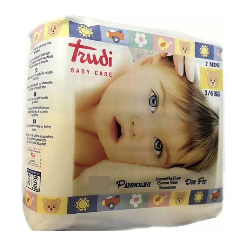 Trudi Baby Care Pannolini Dry Fit Mini 3 - 6 kg Offerta 6 Pacchi