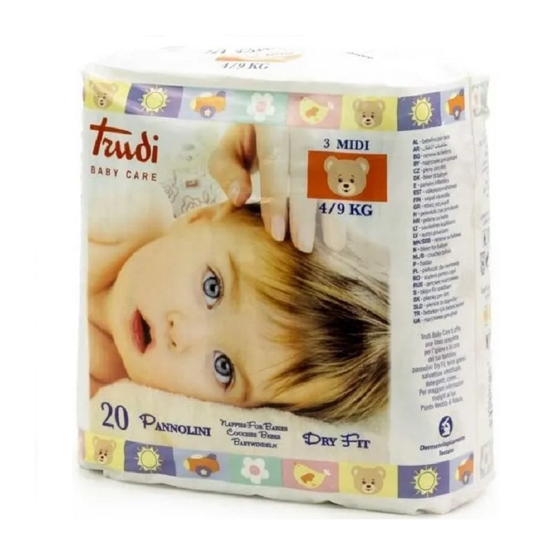 Trudi Baby Care Pannolini Dry Fit Midi 4 - 9 kg Offerta 6 Pacchi