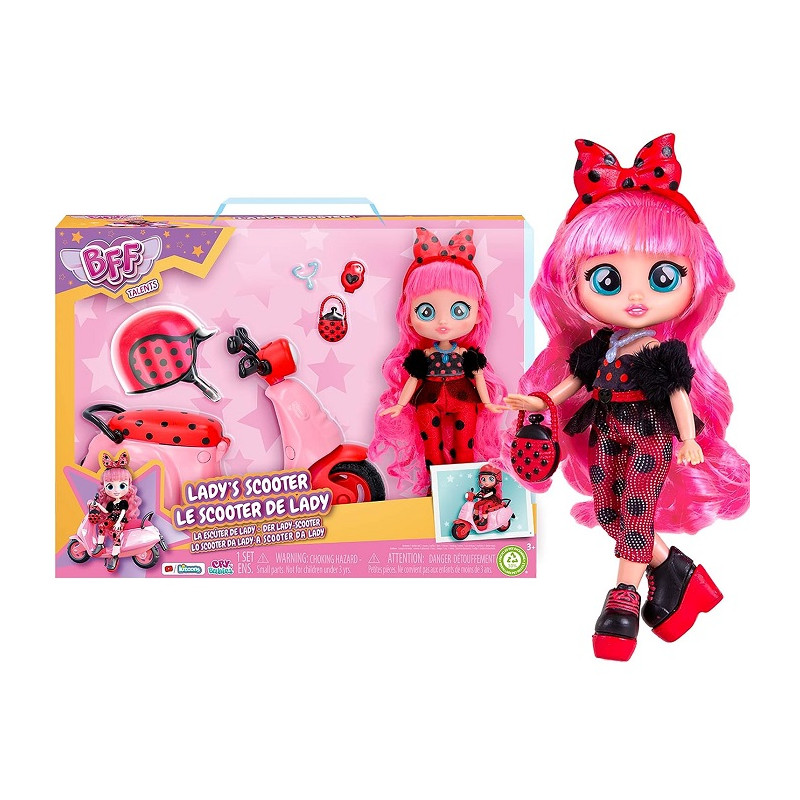 Imc Toys Cry Babies Bff Lo scooter di Lady Serie 3