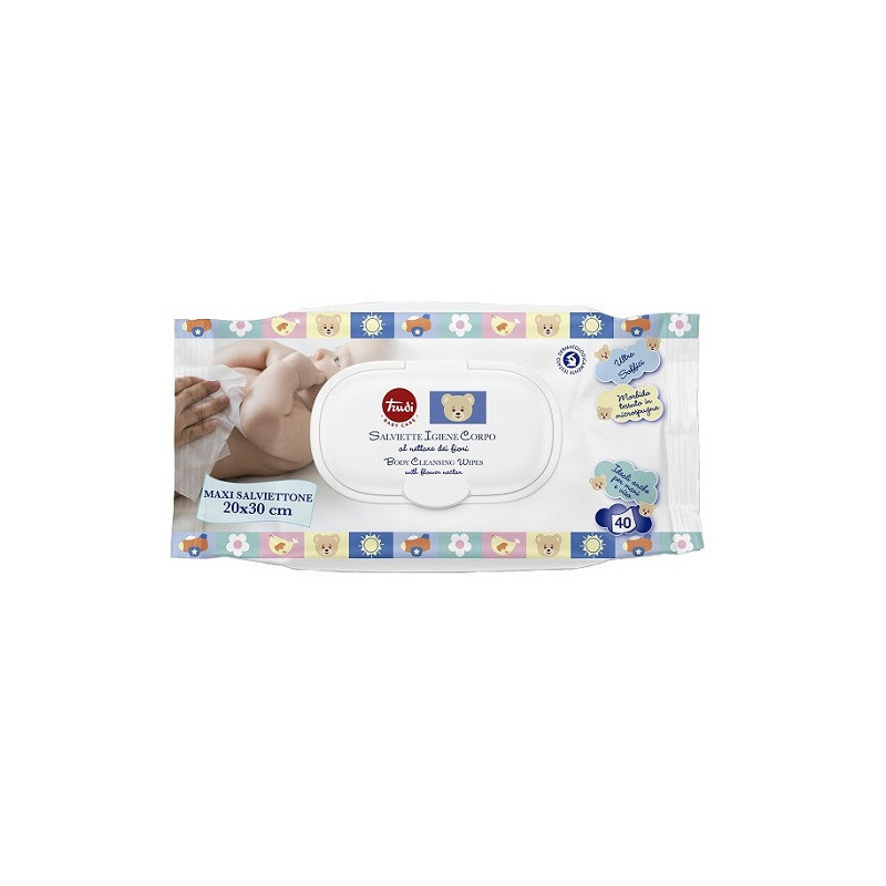 Trudi Baby Care Salviettine Igiene Corpo 20x30cm Confezioni da 40 Pz