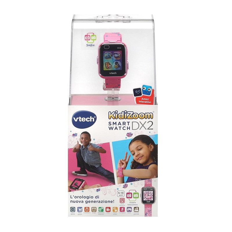 VTech Kidizoom Smartwatch DX2 Rosa, Orologio Interattivo